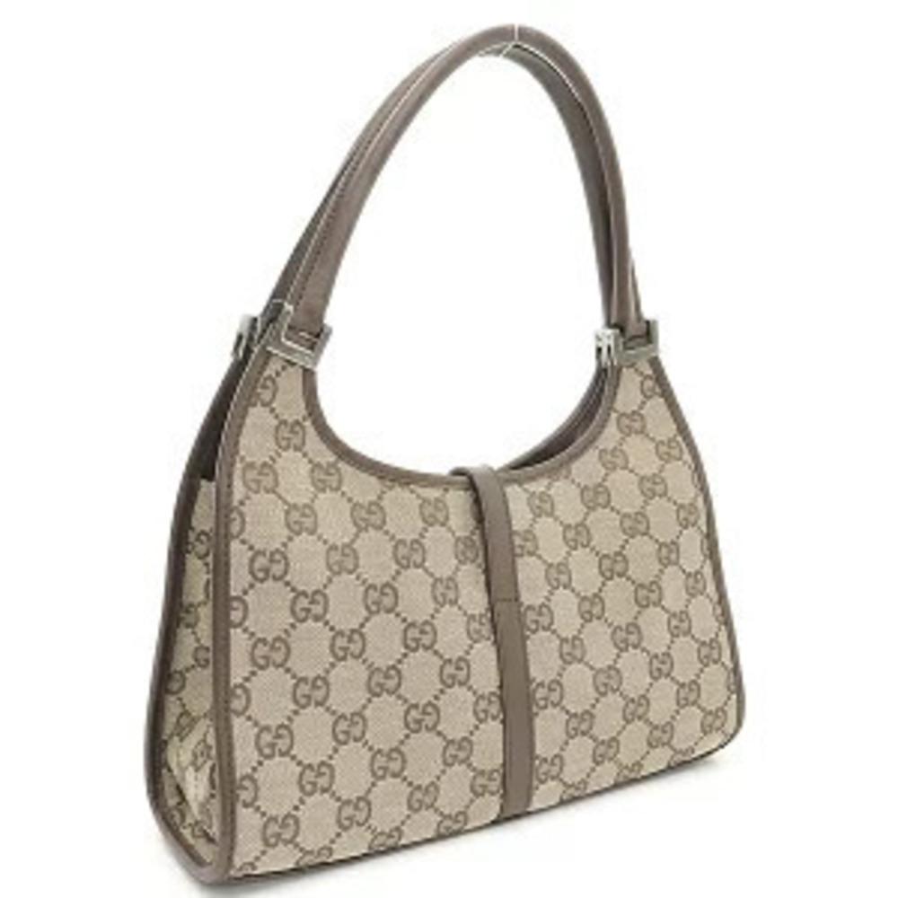 Gucci Canvas Handbag Brown GG Jackie